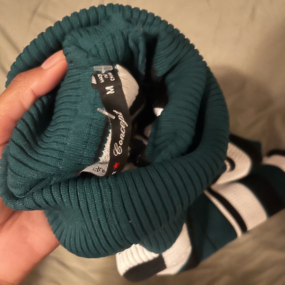 Tight fitted long sleeve green shirt